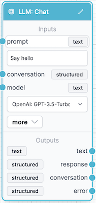 Node input with default value